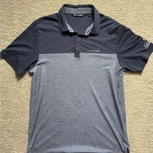 TravisMathew Gray Golf Polo Shirt Mens M Pima Cotton Sanctuary Logo Sleeve